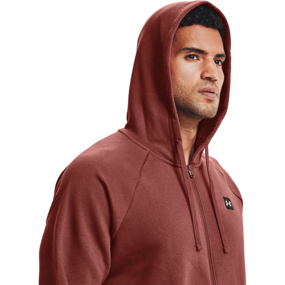 under armour men's armour fleece full zip moletom com capuz