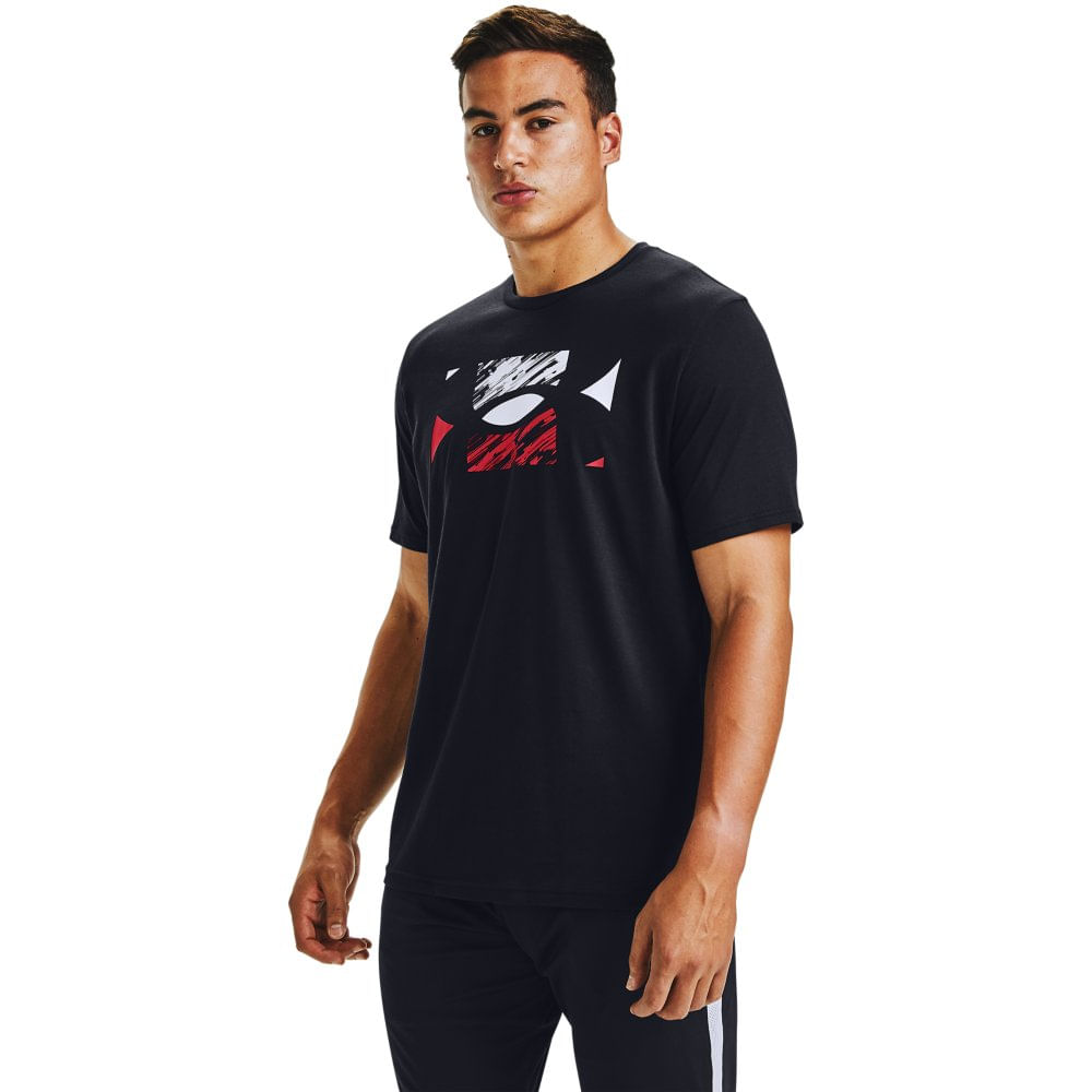 camiseta under armour big logo masculina