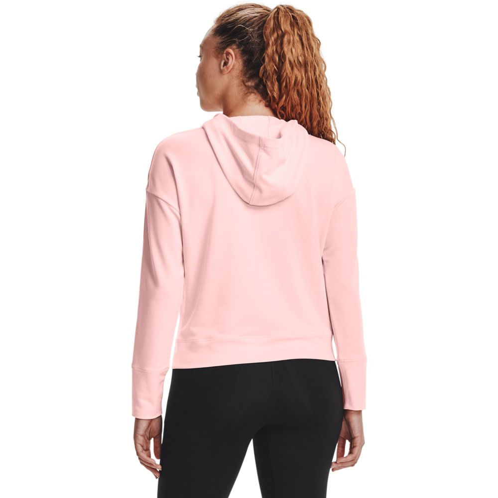 light pink under armour moletom com capuz