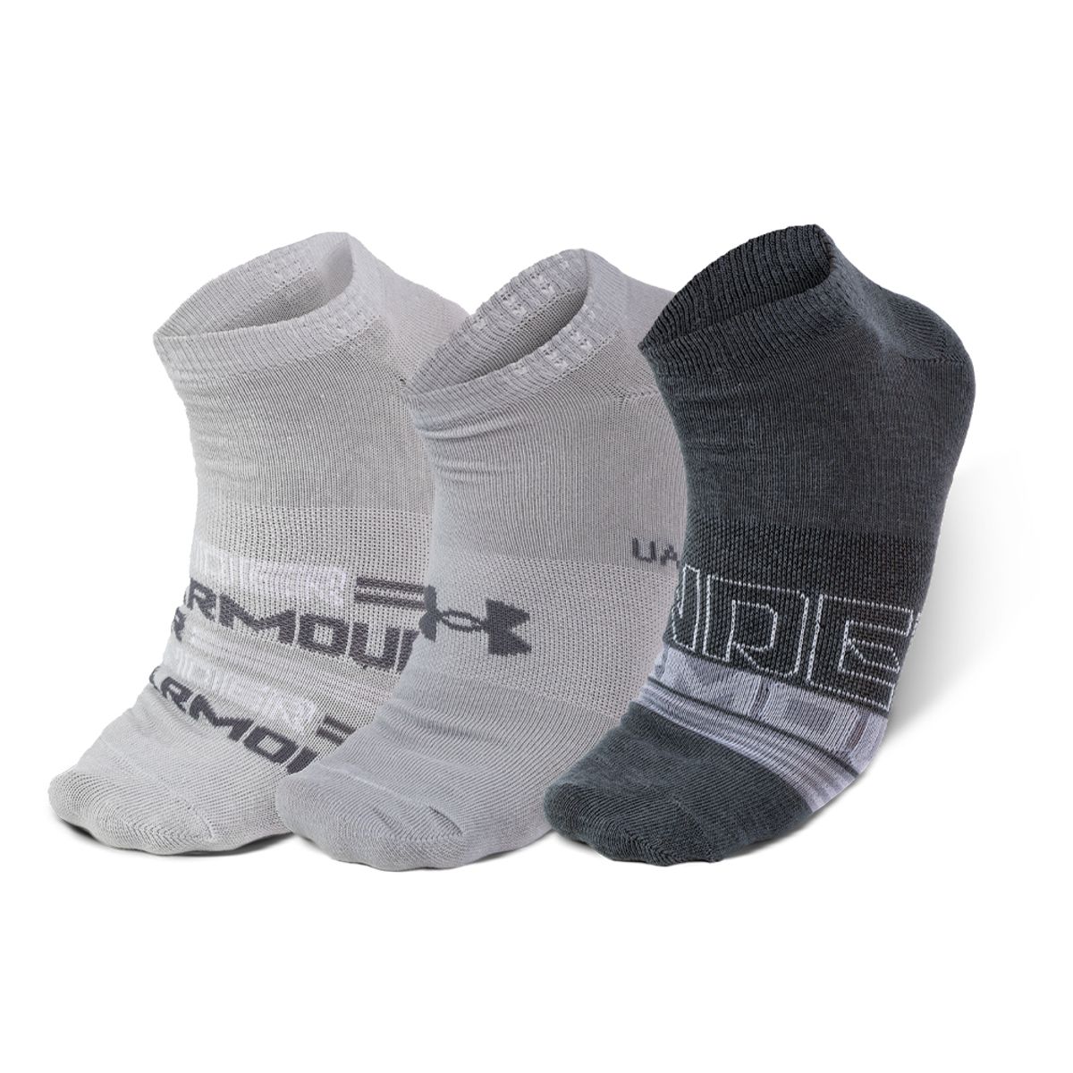 Meia Unissex Under Armour Essential Invisivel - Pacote com 3 pares