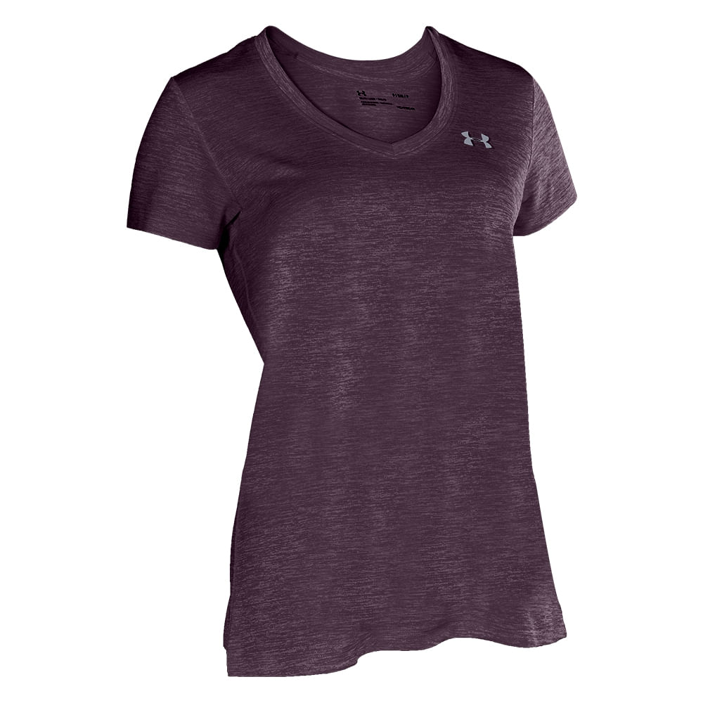 Camiseta De Treino Feminina Under Armour Tech Ssv Twist Roxo 9647