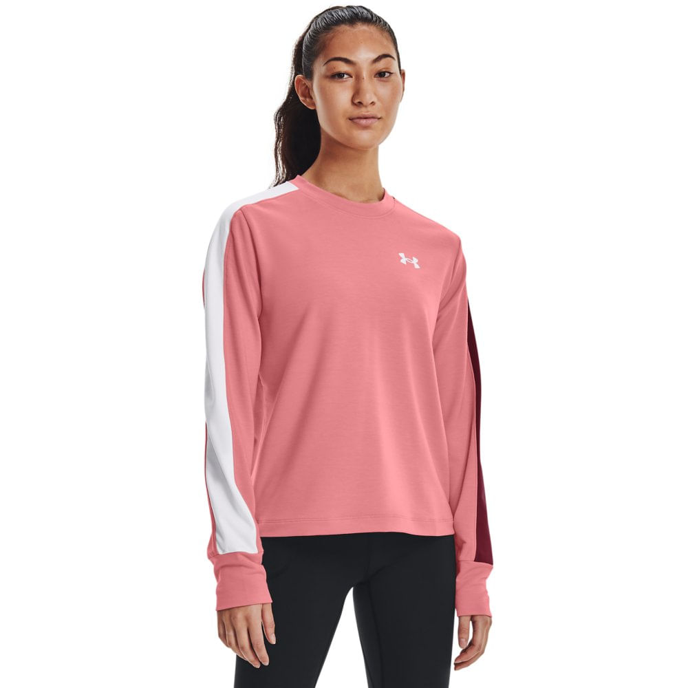 Moletom Feminino Under Armour Rival Terry Colorblock - P Rosa