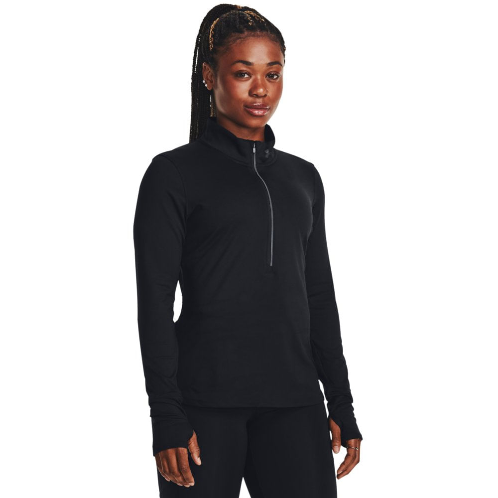 Camiseta de Manga Longa de Corrida Feminina Under Armour Qualifier 1/2 Zip