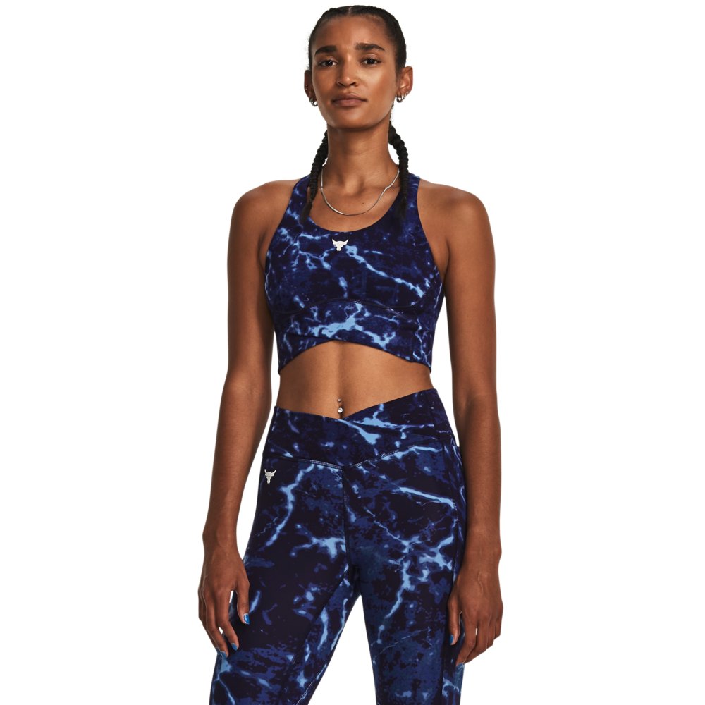Top de Treino Feminino Under Armour Project Rock Lets Go Crossover Printed