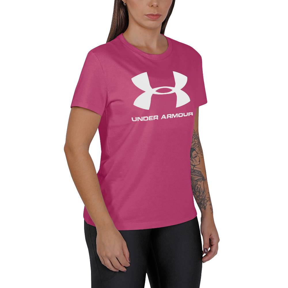 Camiseta Feminina Under Armour Live Sportstyle - PP Rosa