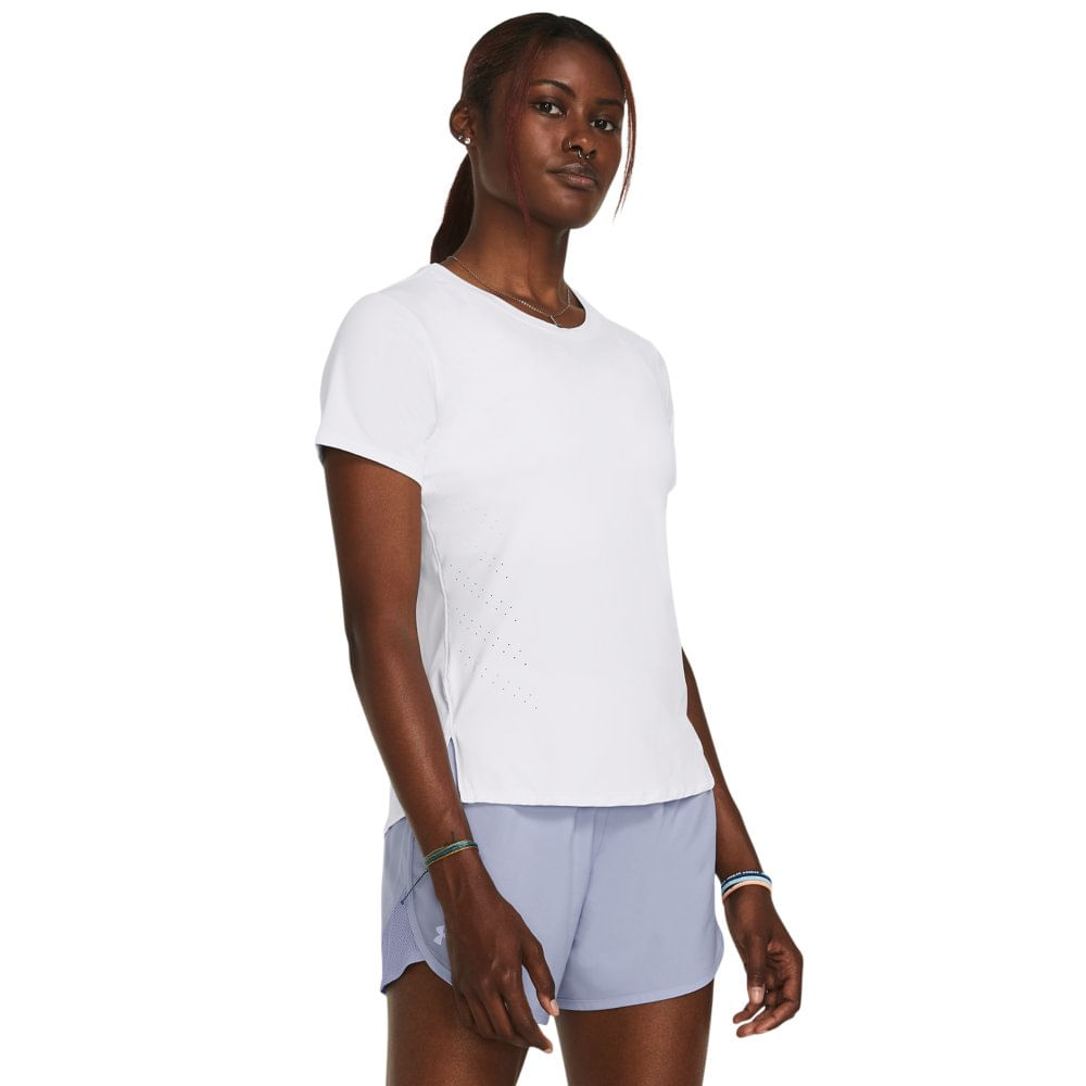 Camiseta de Treino Feminina Under Armour Launch Elite - G Branco