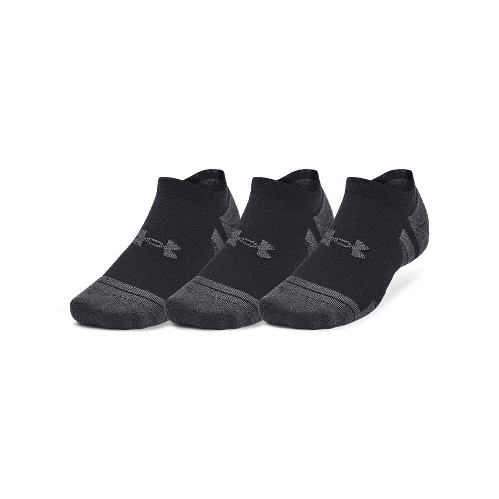 Meia Masculina Under Armour Performance Tech NS - Pacote com 3 Pares - 38-40 Preto