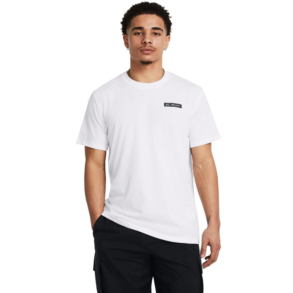 Camiseta Under Armour Heavyweight Label - P Branco