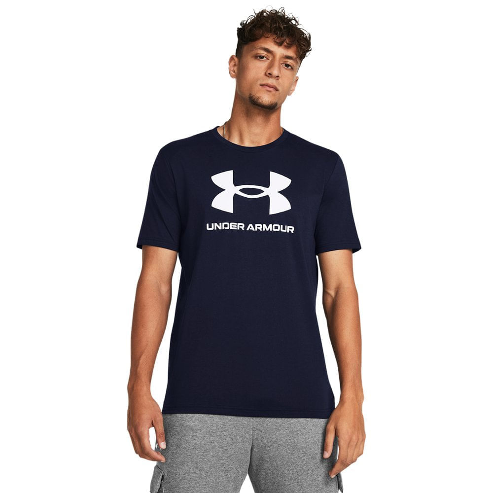 Camiseta de Treino Masculina Under Armour Sportstyle Logo - M Azul