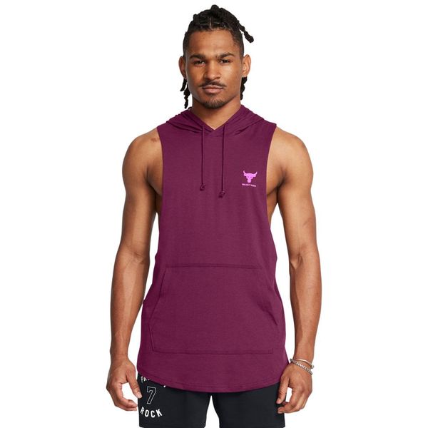 Colete de Treino Masculino Under Armour Project Rock Hoodie P Roxo