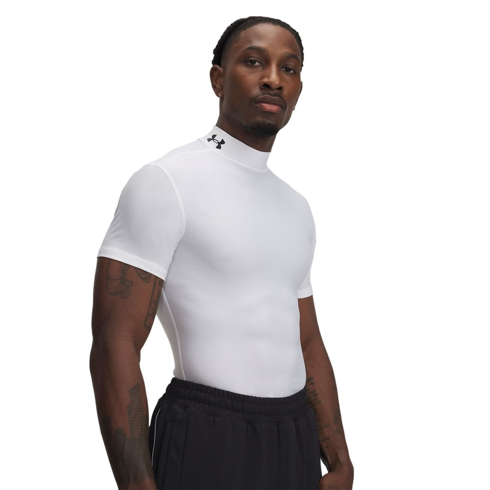 Camiseta Under Armour HG OG Compressão Mock Masculina - GG Branco