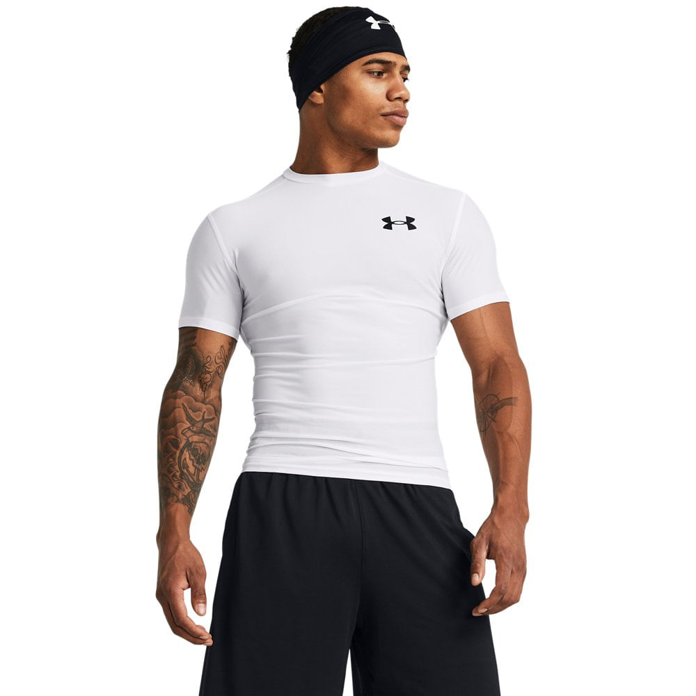Camiseta de Treino Under Armour Heatgear Masculina - GG Branco