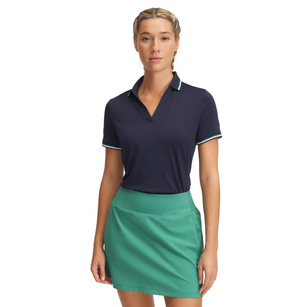 Camiseta Polo de Golf Under Armour Drive Feminina - M Azul