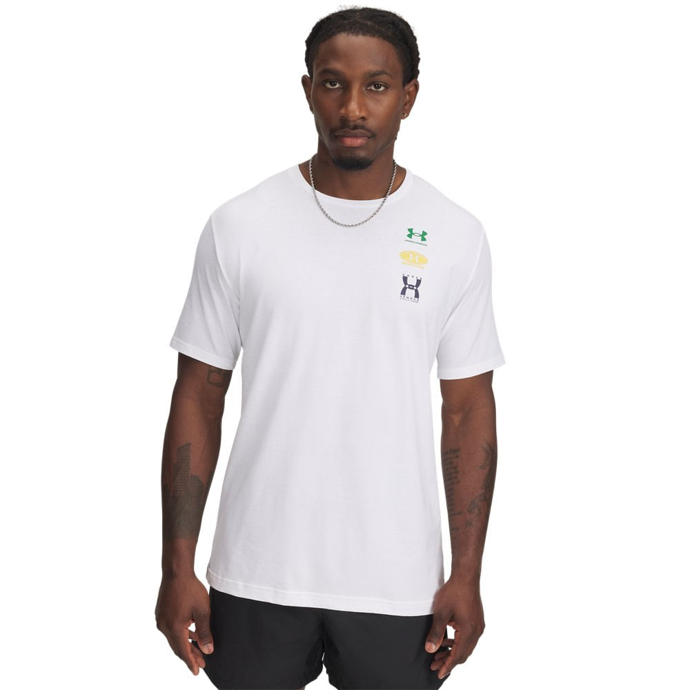 Camiseta Sportstyle Under Armour Evol Logo Masculina - P Branco