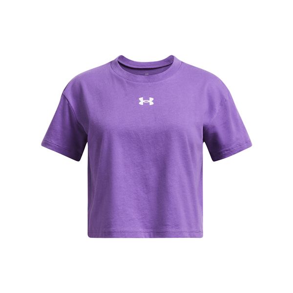 Camiseta Under Armour Cropped Infantil 8 Roxo