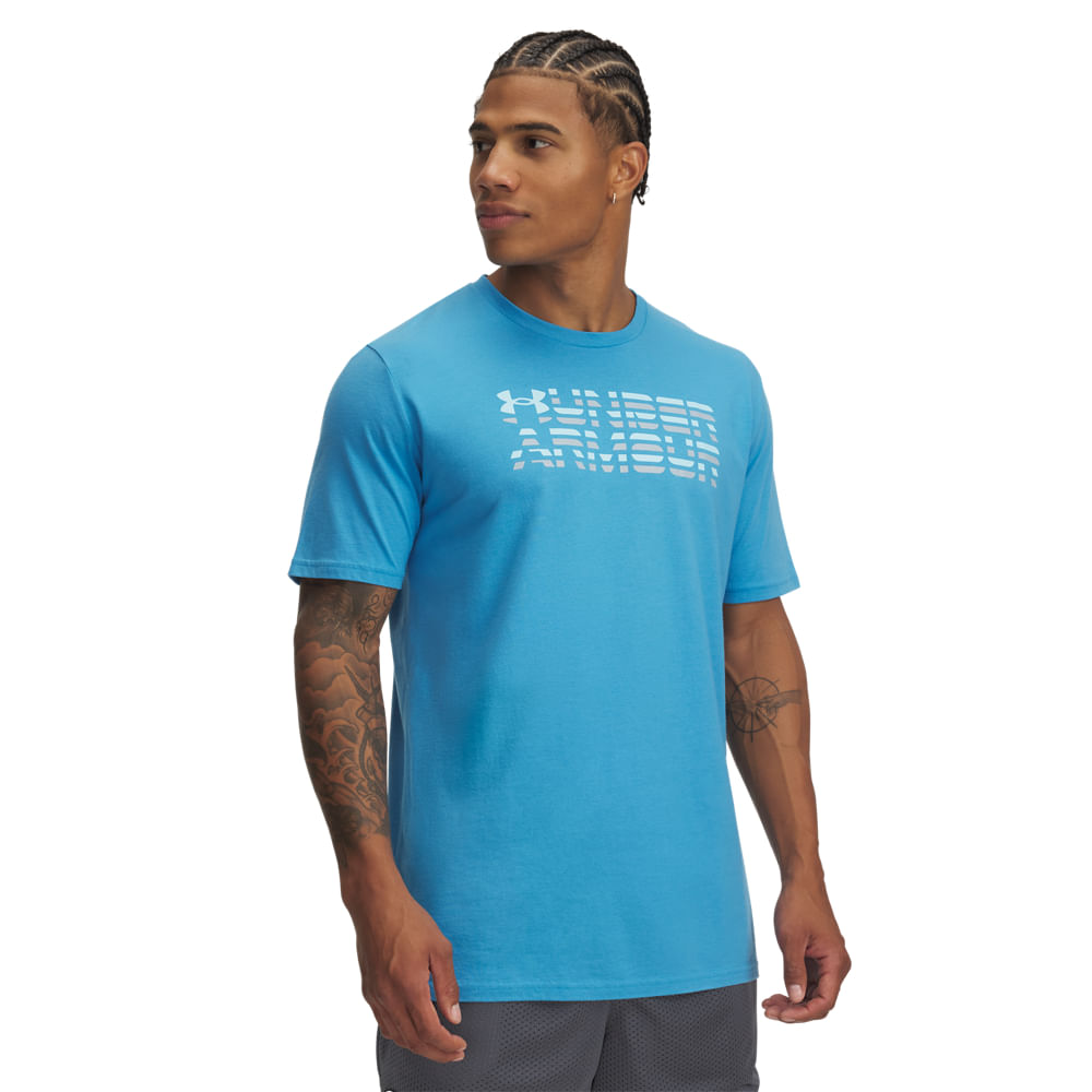 Camiseta Sportstyle Under Armour Shaded Masculina - G Azul