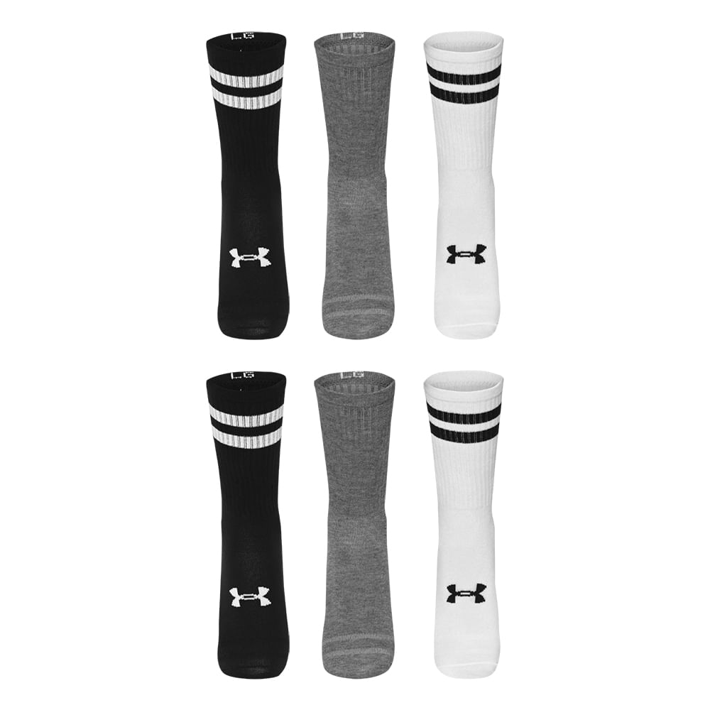 Meia Under Armour Essential - Pacote com 6 Pares - 36-40 Branco