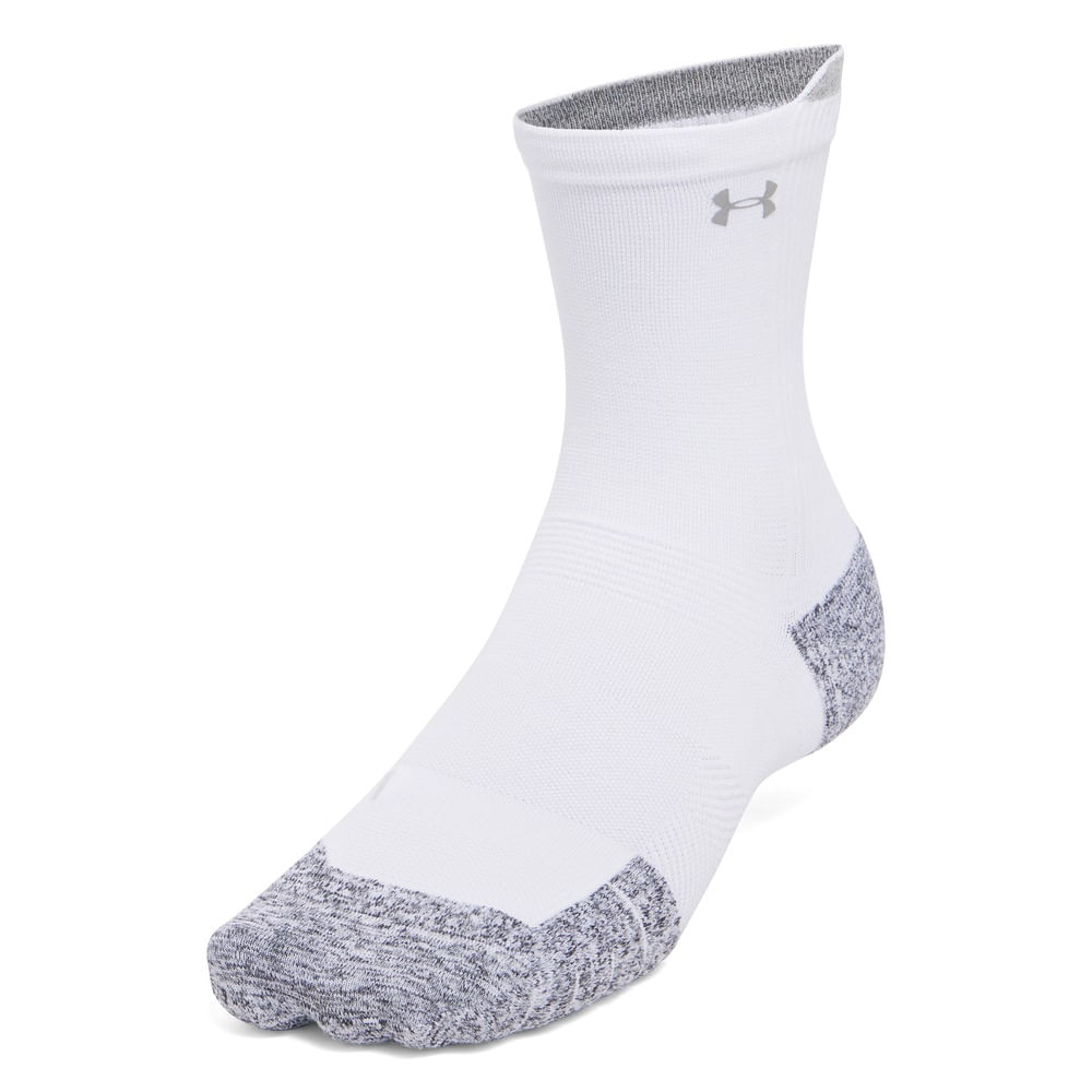 Meia de Corrida Under Armour Run Cushion - Pacote com 3 Pares - 32-35 Branco