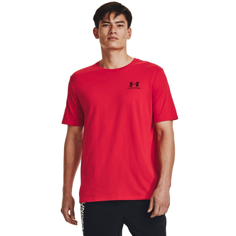 Camiseta Sportstyle Under Armour Left Chest Masculina - GG Vermelho